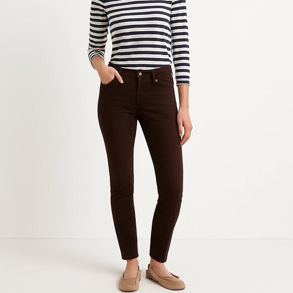Ag Adriano Goldschmied Pants - AG Adriano Goldschmied The Stilt Cigarette Leg Jeans Brown Stretch 28R